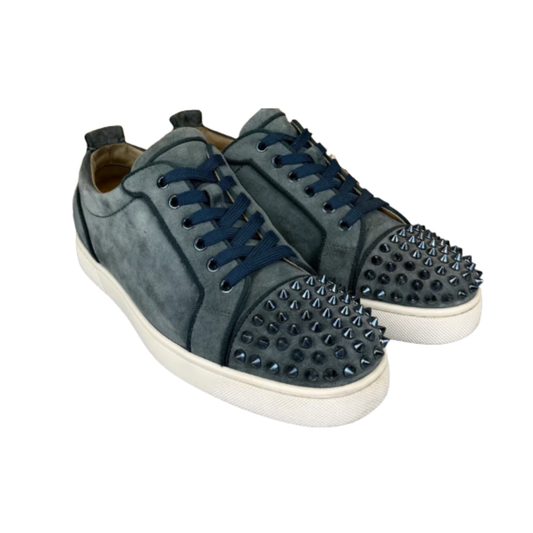 Christian Louboutin Louis Junior Spike Sneakers (Washed Blue)