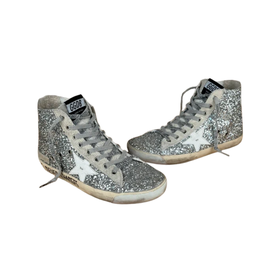 Golden Goose Francy Sneakers (Silver) (Womens)