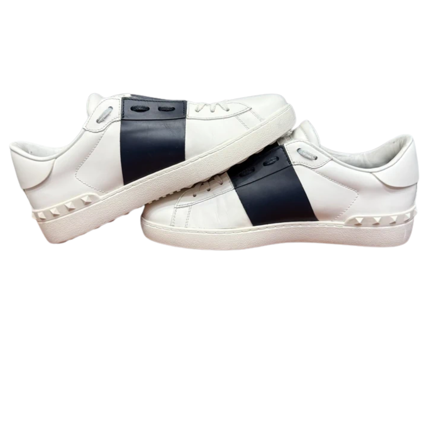 Valentino Garavani Open Sneakers (White Navy)