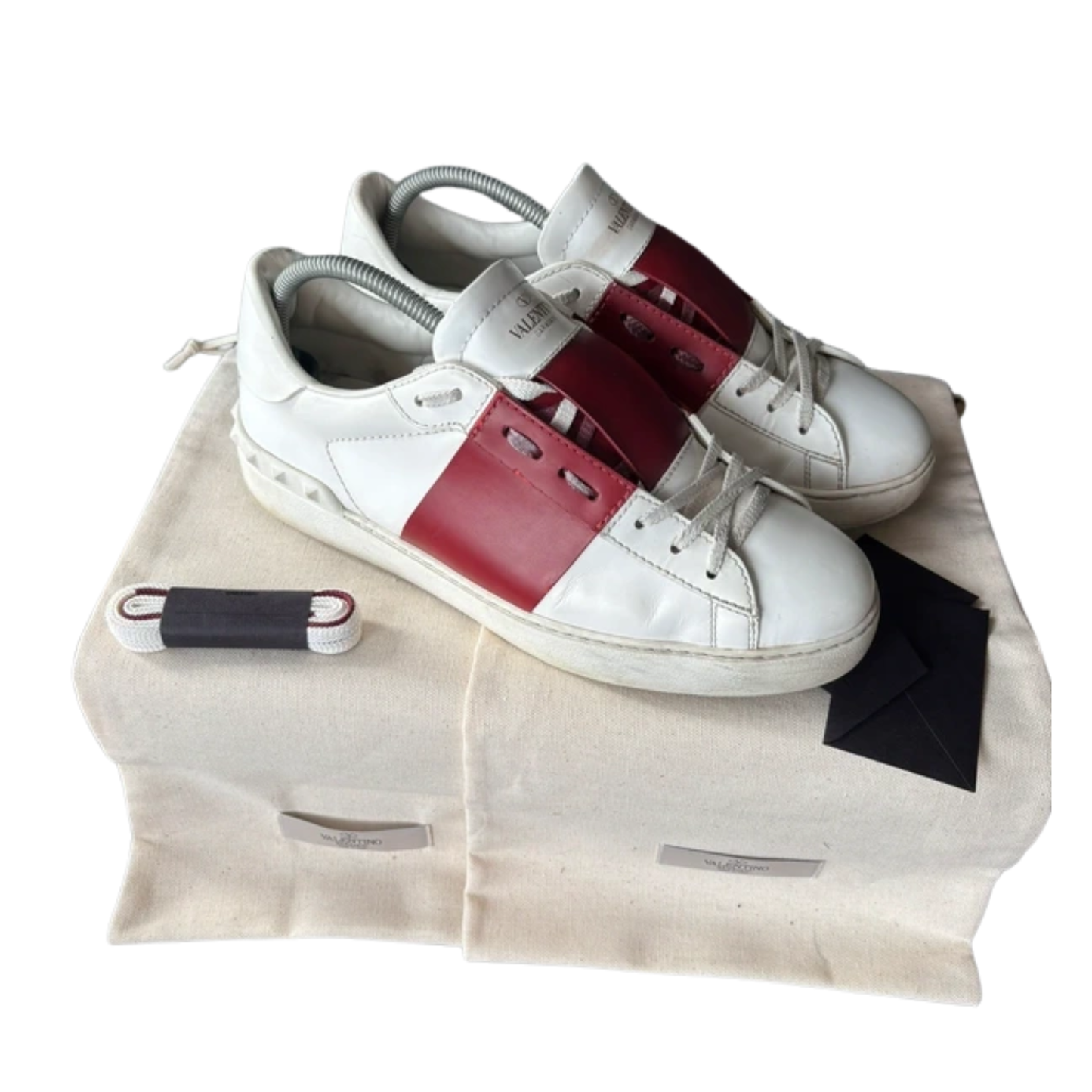 Valentino Garavani Open Sneakers (White Red)