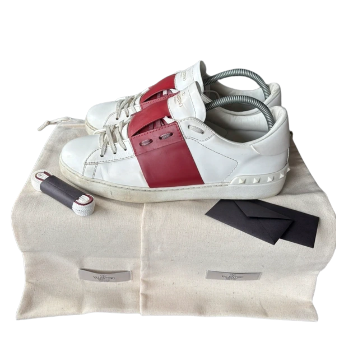 Valentino Garavani Open Sneakers (White Red)