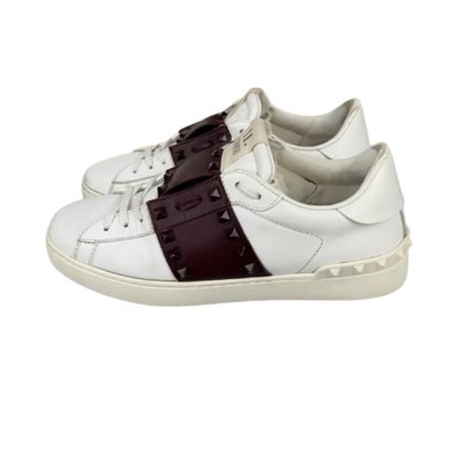 Valentino Garavani Open Sneakers (White Burgundy)