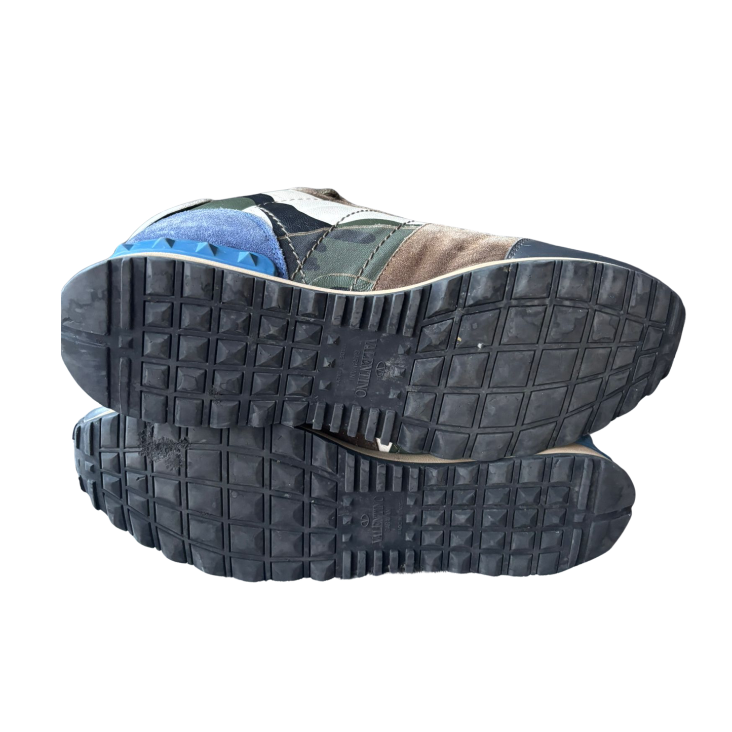 Valentino Garavani Rockrunner Camoflage Sneakers (Blue)