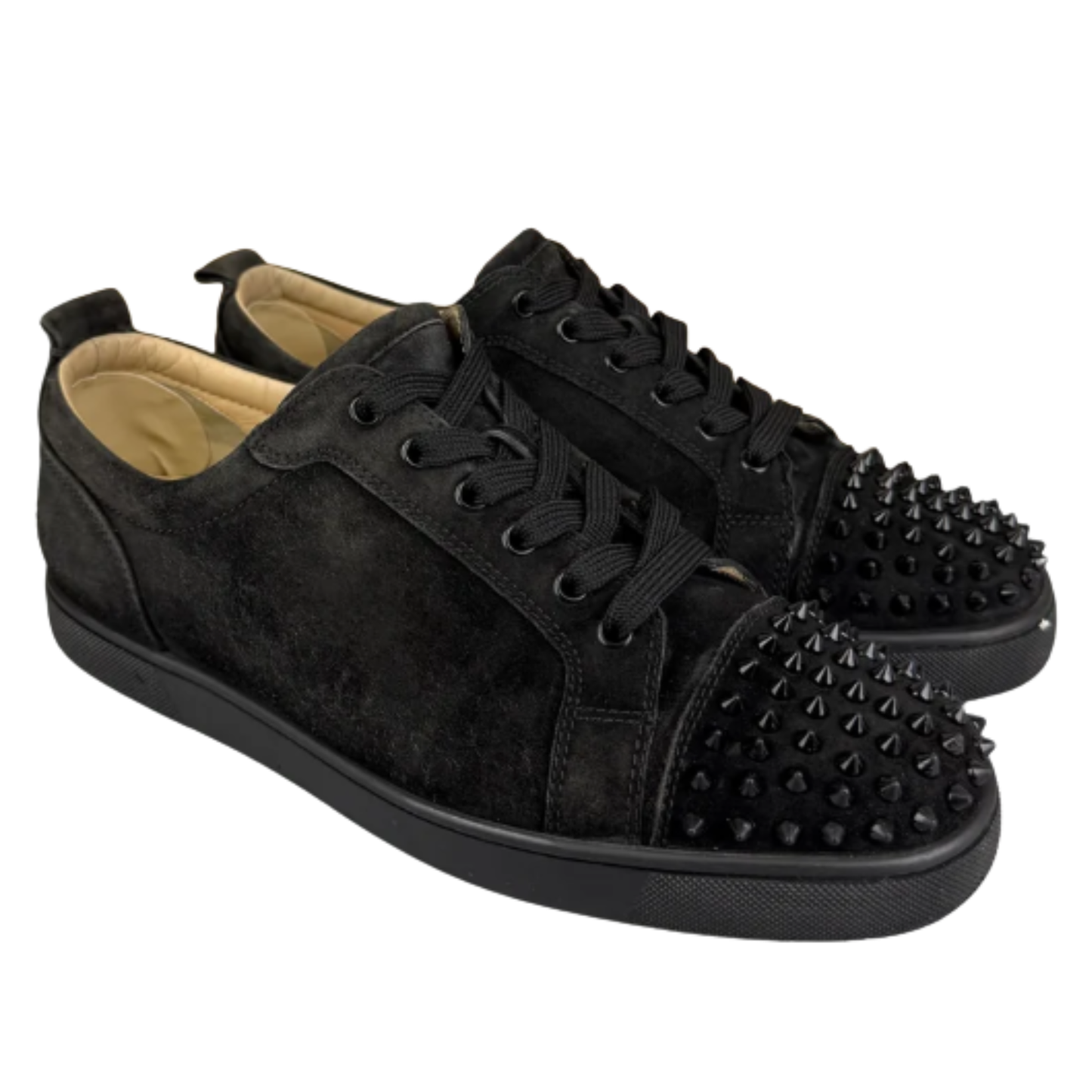 Christian Louboutin Louis Junior Spike Sneakers (Black)