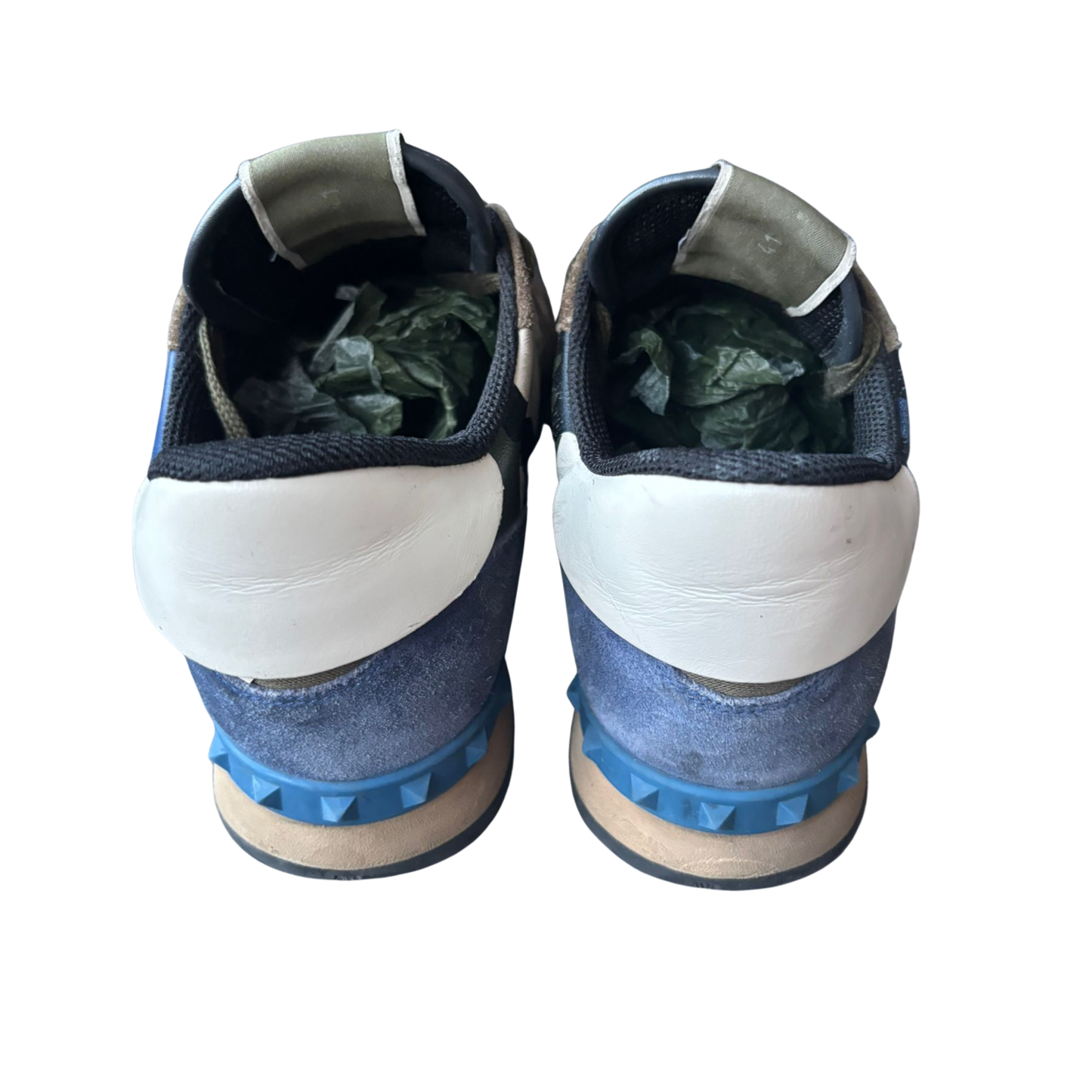 Valentino Garavani Rockrunner Camoflage Sneakers (Blue)