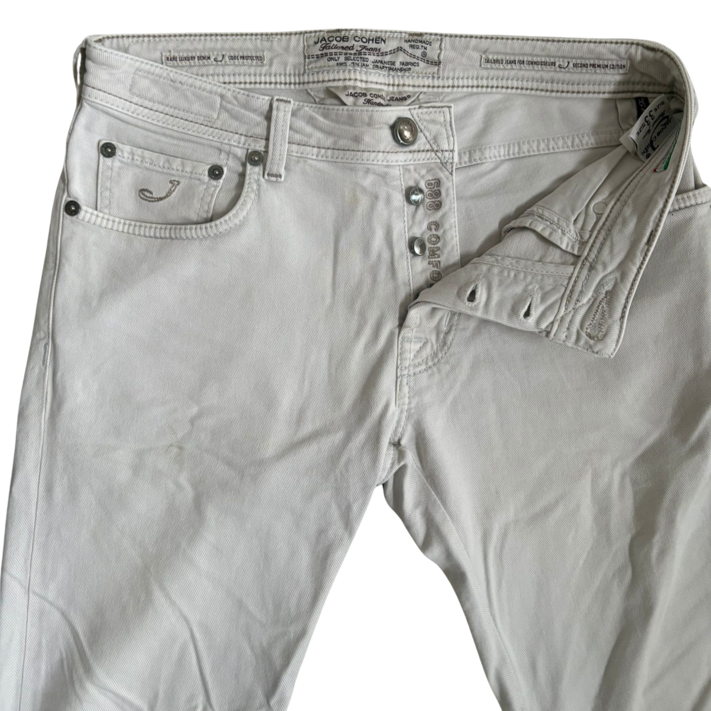 Jacob Cohën 688 Slim Fit Jeans (White)
