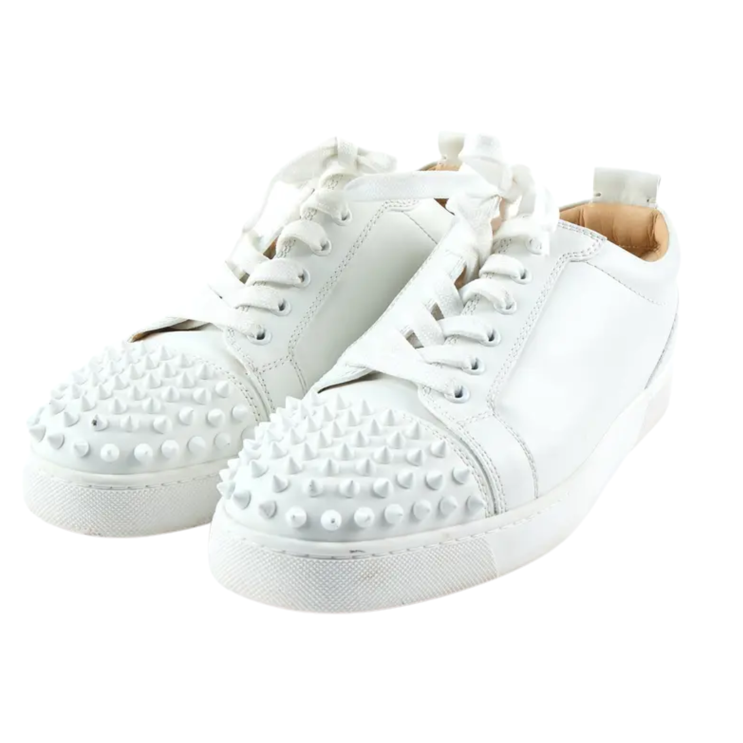 Christian Louboutin Louis Junior Spike Sneakers (White)