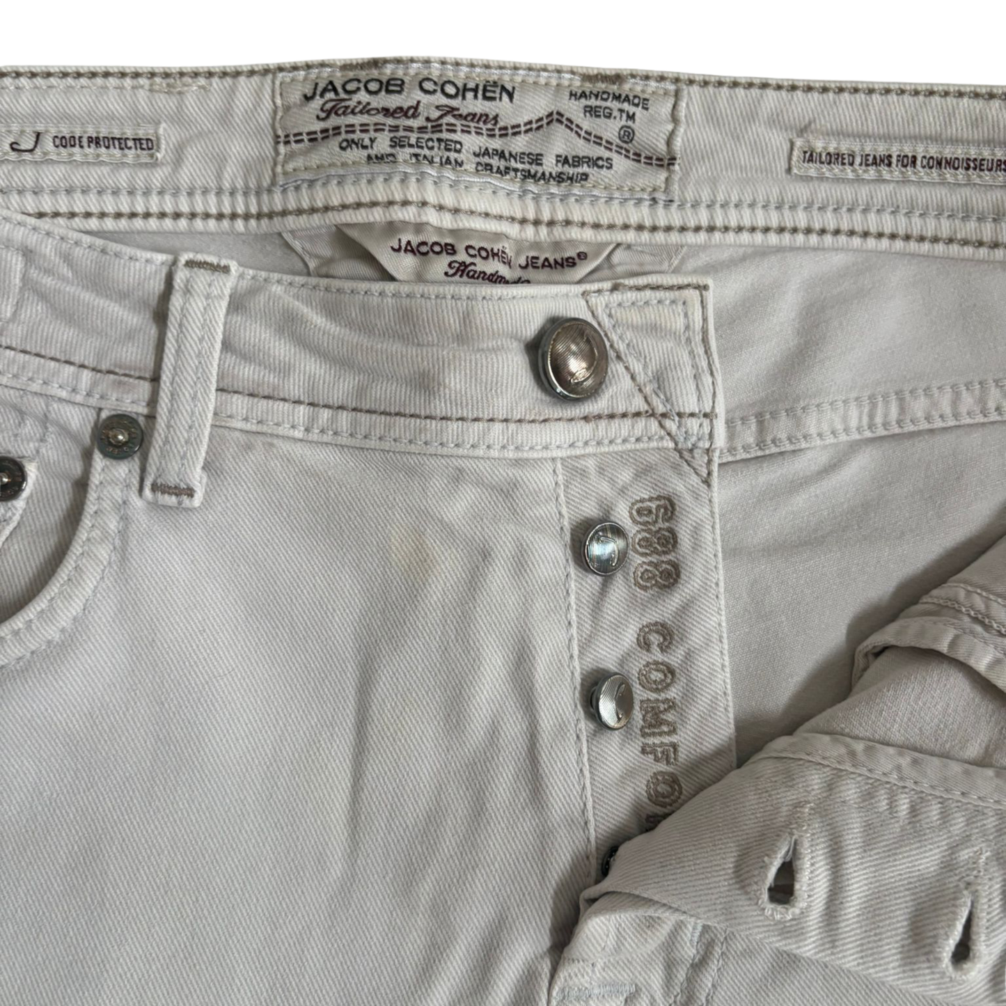 Jacob Cohën 688 Slim Fit Jeans (White)