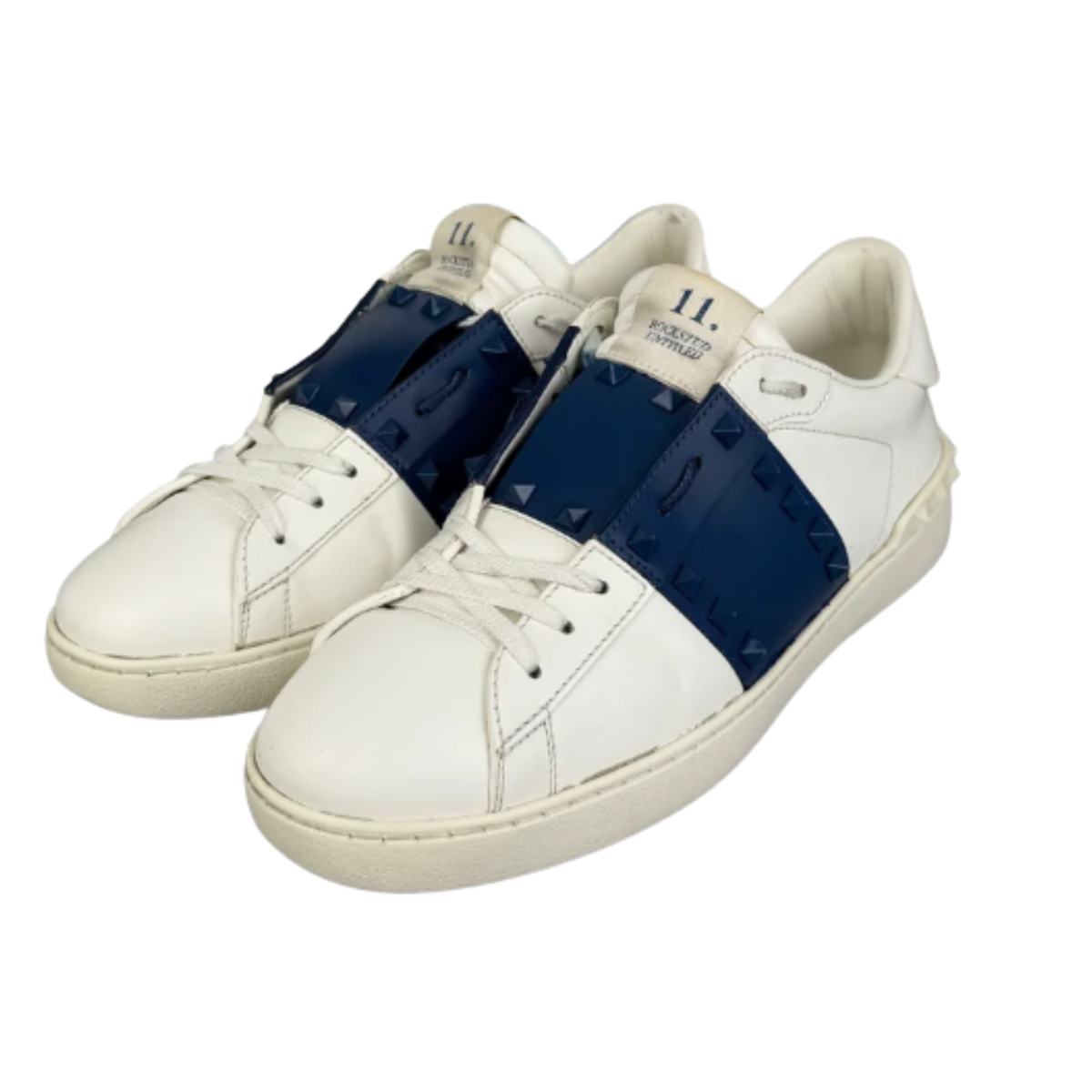 Valentino Garavani Open Sneakers (White Navy)
