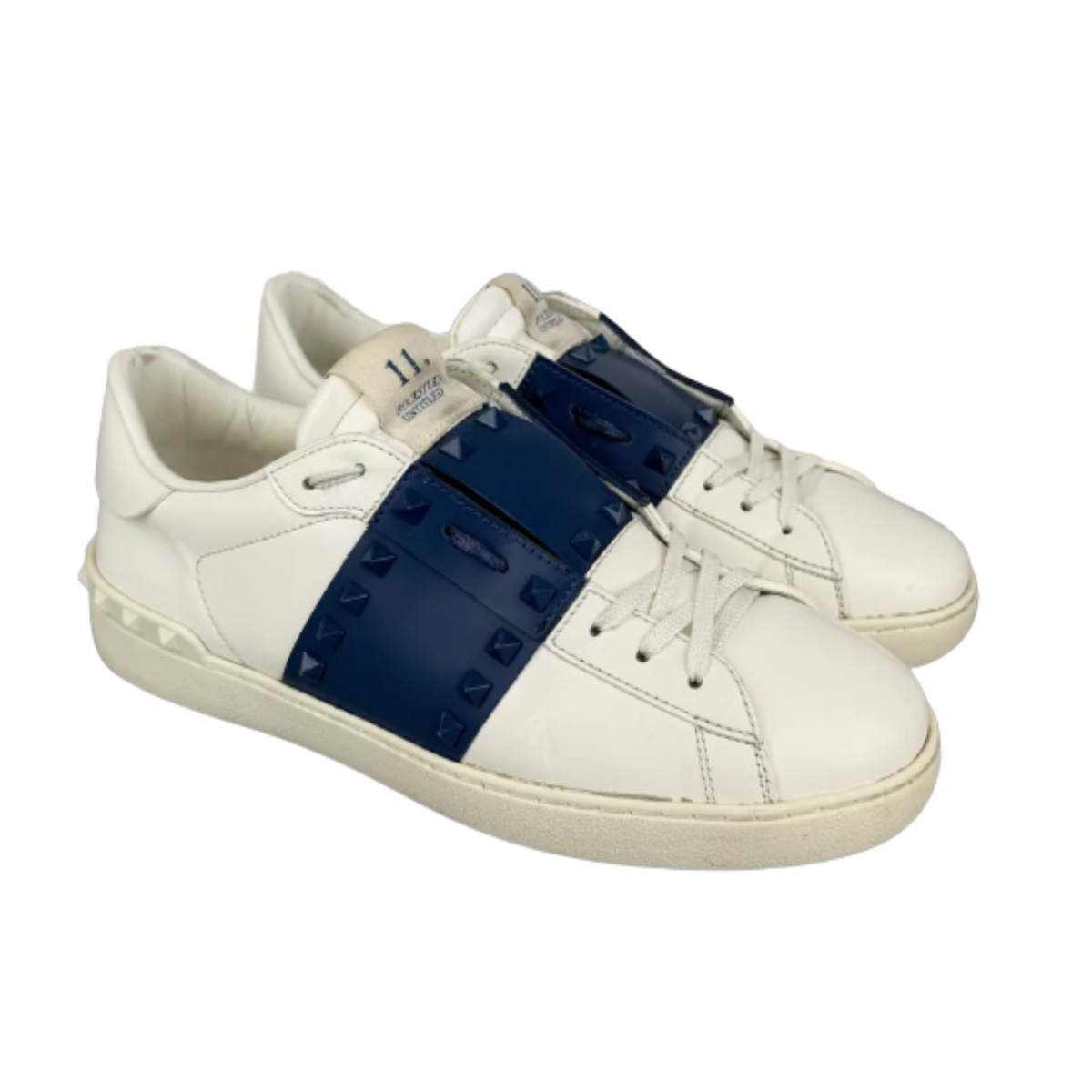 Valentino Garavani Open Sneakers (White Navy)