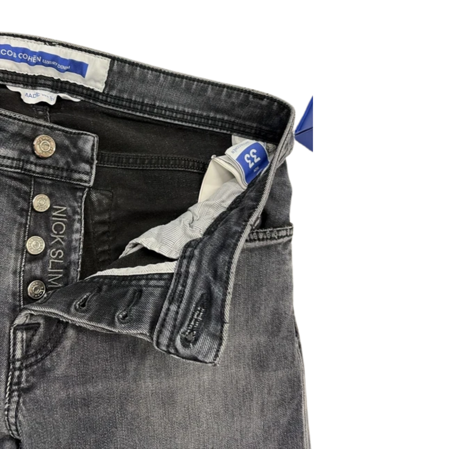 Jacob Cohën Nick Distressed Slim Fit Jeans (Black)