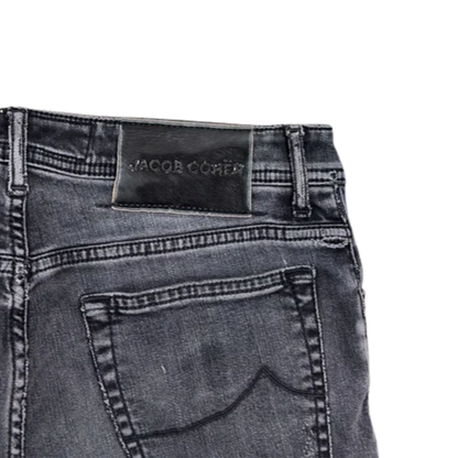 Jacob Cohën Nick Distressed Slim Fit Jeans (Black)