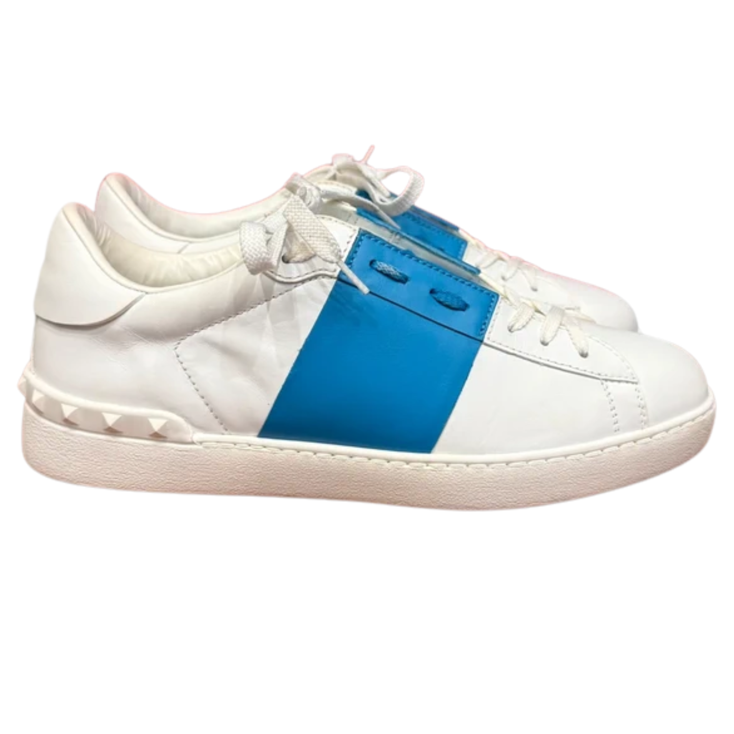 Valentino Garavani Open Sneakers (White Blue)