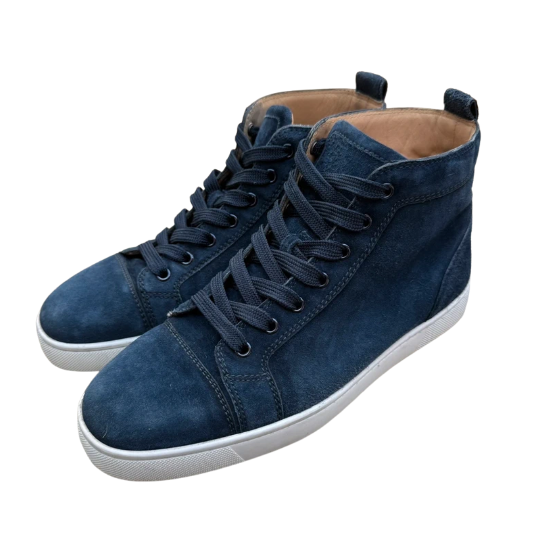 Christian Louboutin Louis High Top Sneakers (Navy)