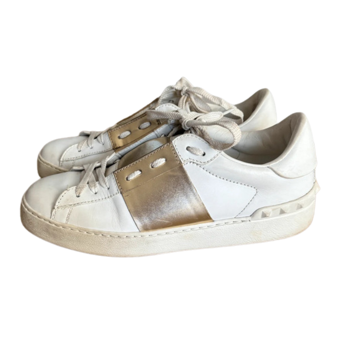 Valentino Garavani Open Sneakers (White Gold) (Women's)