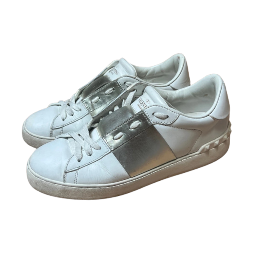 Valentino Garavani Open Sneakers (White Gold) (Womens)
