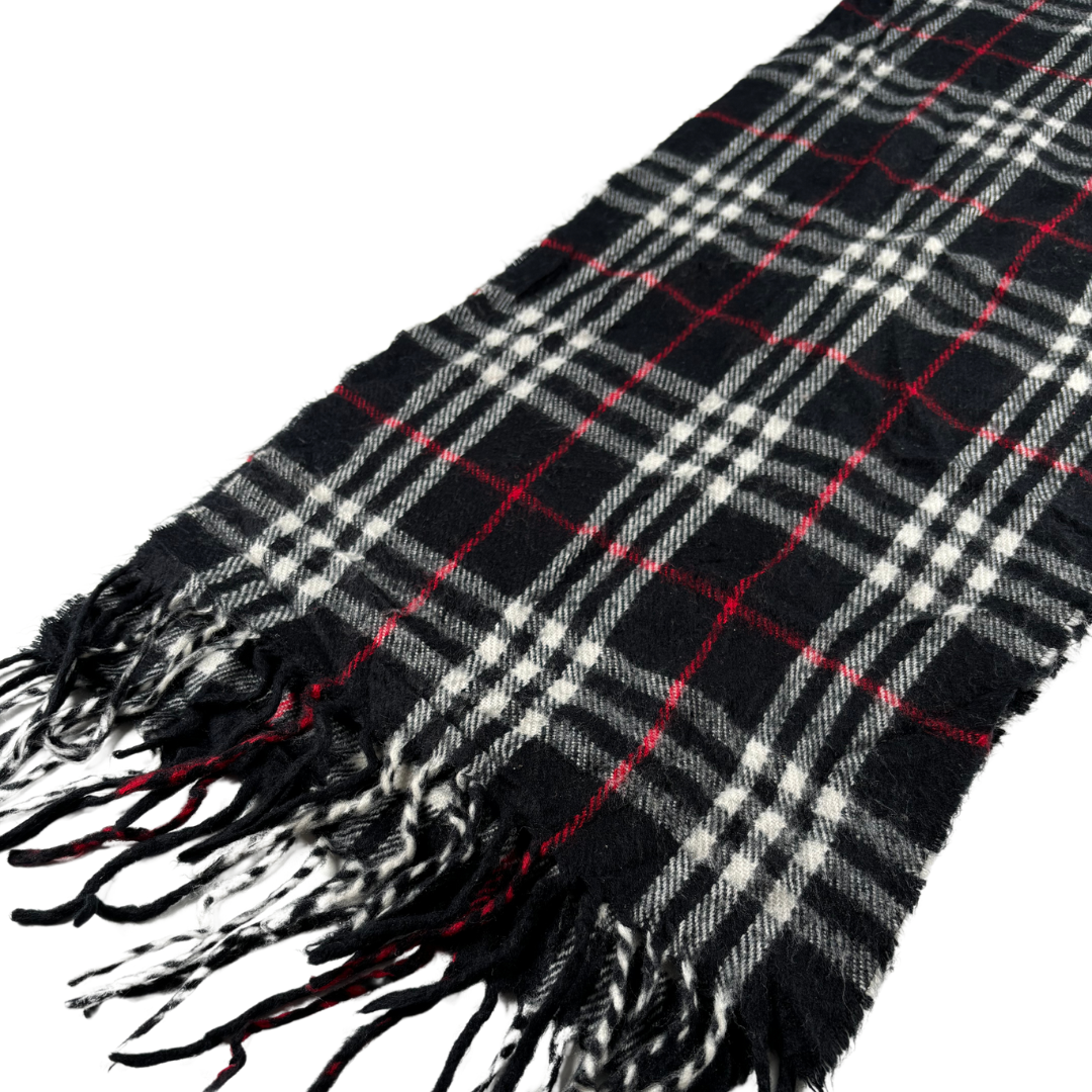 Burberry Scarf (Black) (Vintage)