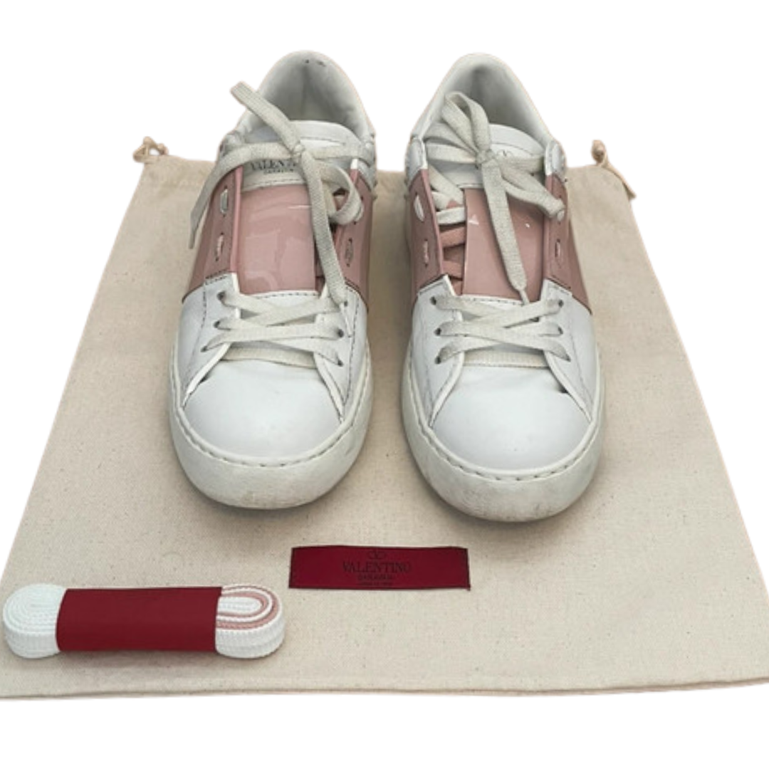 Valentino Garavani Open Sneakers (White Pink) (Womens)