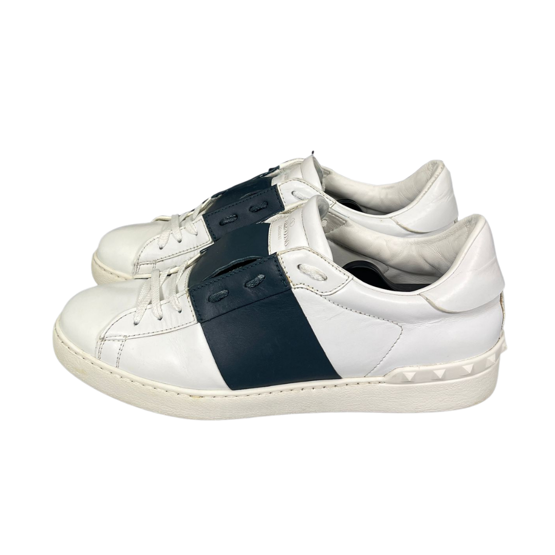 Valentino Garavani Open Sneakers (White Navy)