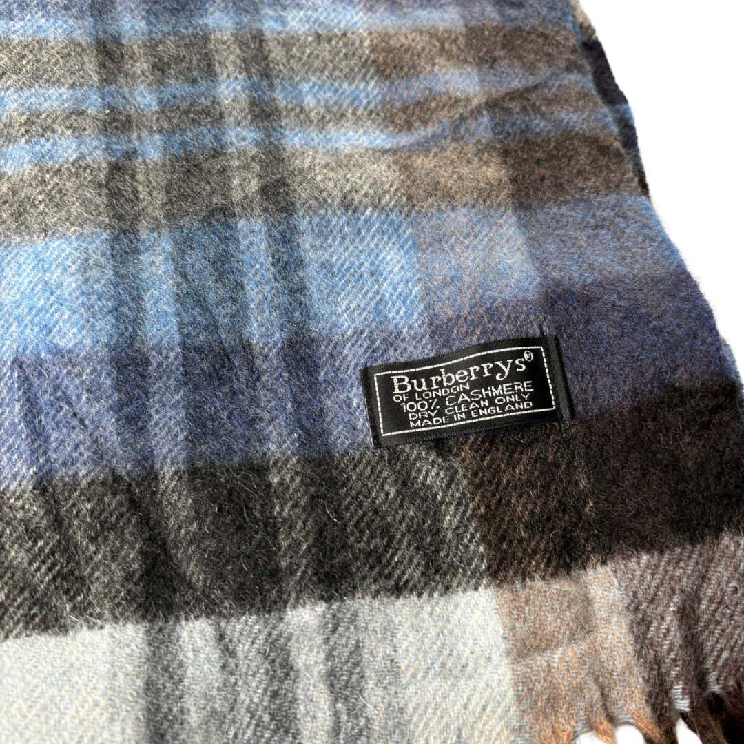 Burberry Scarf (Blue) (Vintage)