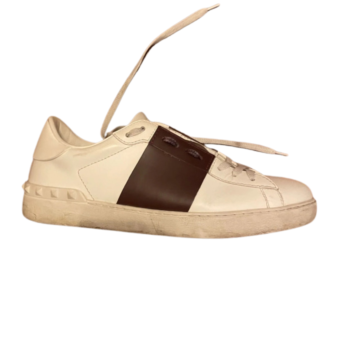 Valentino Garavani Open Sneakers (White Burgundy)