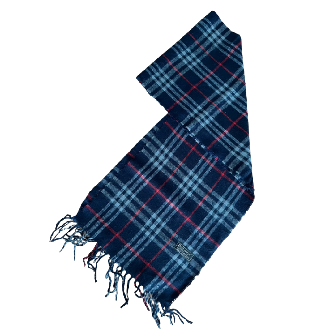 Burberry Scarf (Navy) (Vintage)