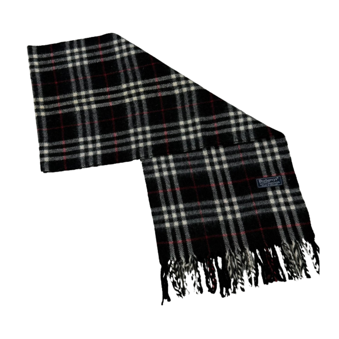 Burberry Scarf (Black) (Vintage)