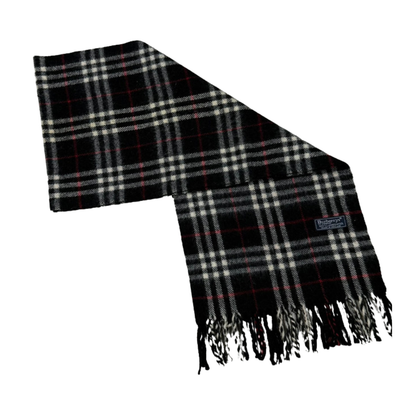 Burberry Scarf (Black) (Vintage)