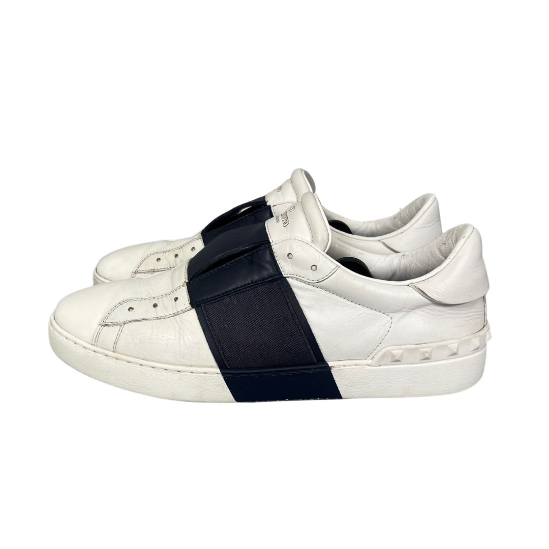 Valentino Garavani Open Sneakers (White Navy)