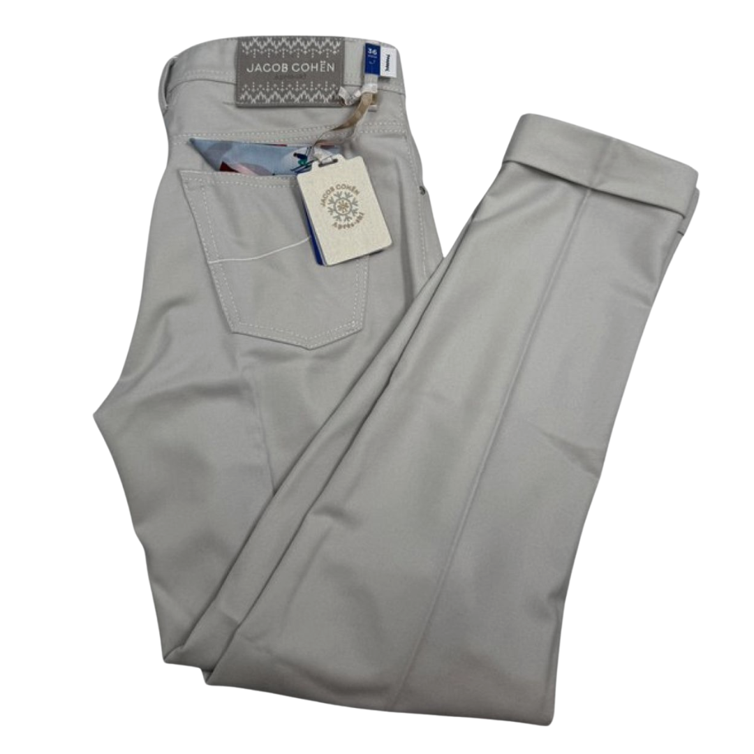 Jacob Cohën Scott Après Ski Slim Fit Chino Trousers (Grey) (New)
