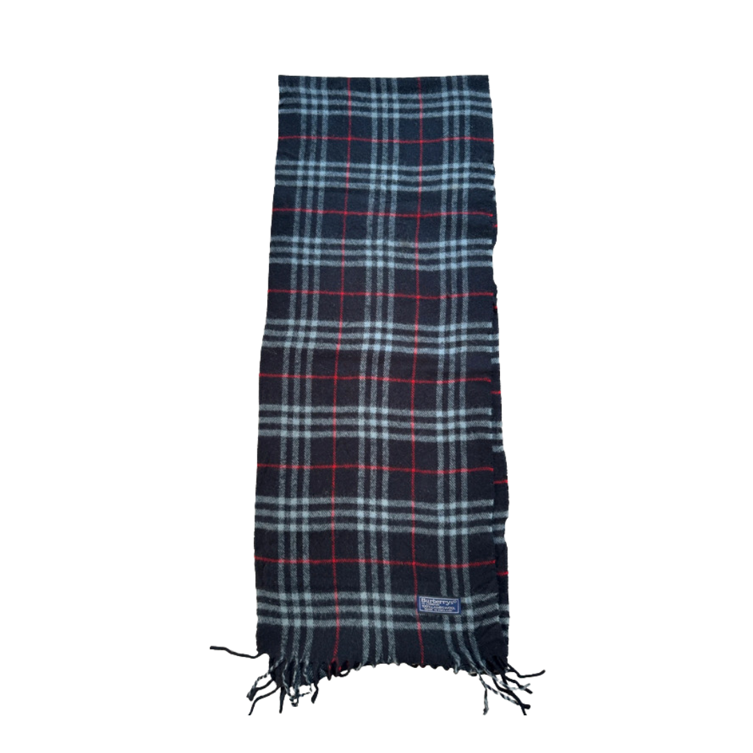 Burberry Scarf (Navy) (Vintage)