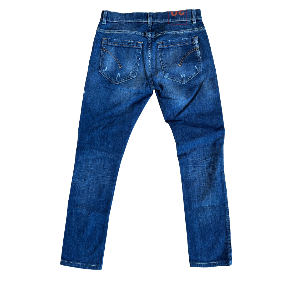 Dondup George Distressed Skinny Fit Jeans (Navy)