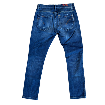 Dondup George Distressed Skinny Fit Jeans (Navy)