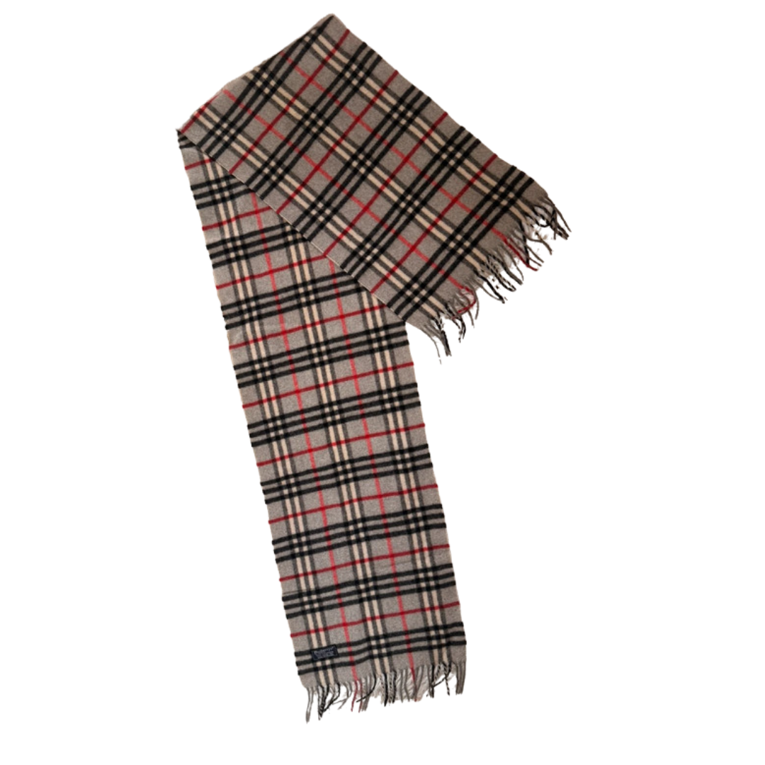Burberry Scarf (Grey) (Vintage)