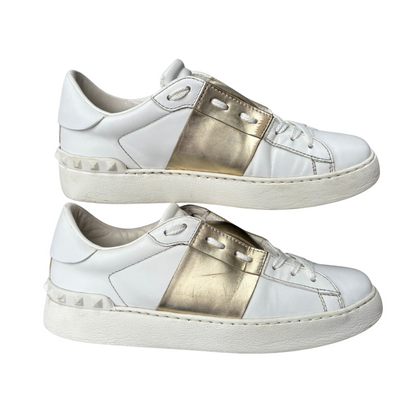 Valentino Garavani Open Sneakers (White Gold) (Women's)