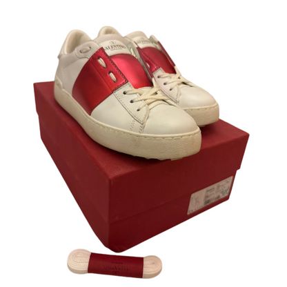 Valentino Garavani Open Sneakers (White Pink) (Womens)