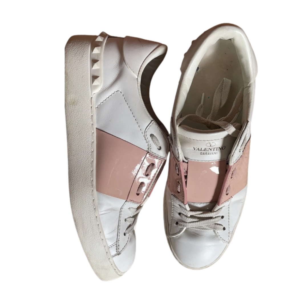 Valentino Garavani Open Sneakers (White Pink) (Womens)