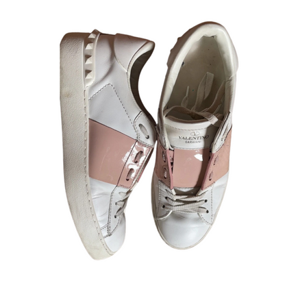 Valentino Garavani Open Sneakers (White Pink) (Womens)