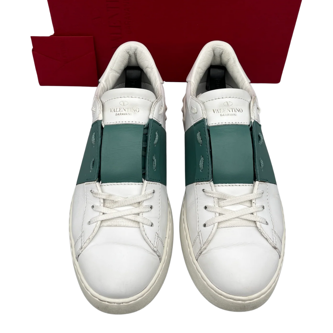 Valentino Garavani Open Sneakers (White Teal)