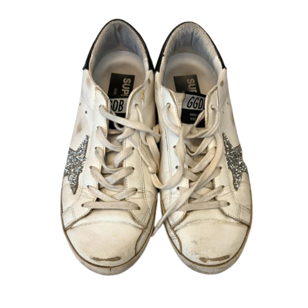 Golden Goose Superstar Sneakers (White Black) (Women's)