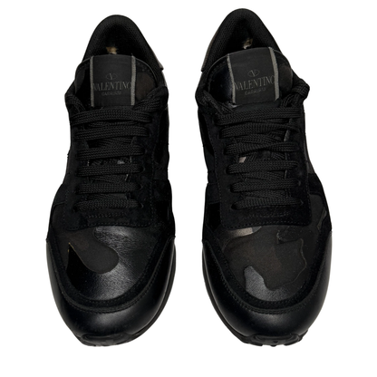 Valentino Camoflage Rockrunner Sneakers (Black)