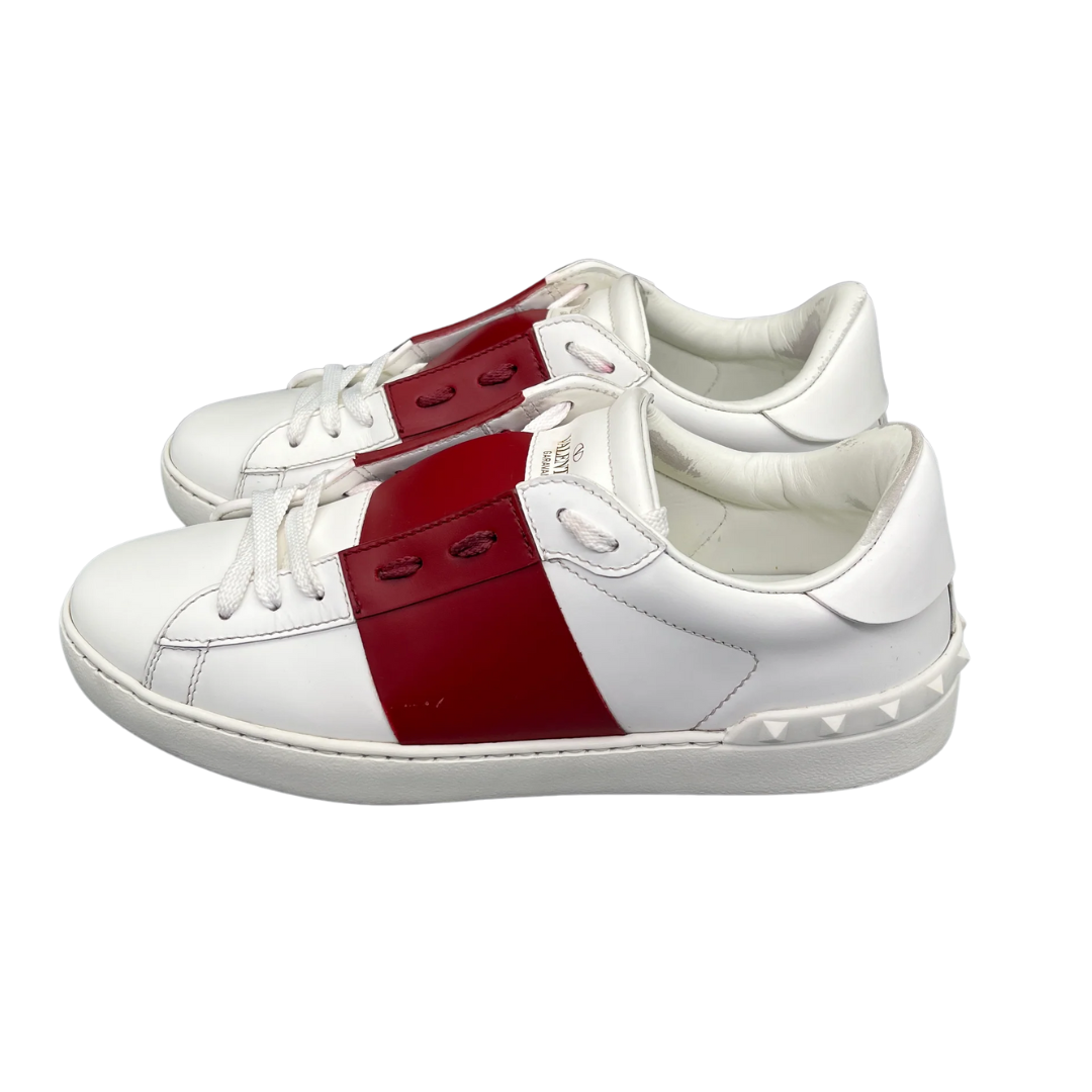 Valentino Garavani Open Sneakers (White Red)