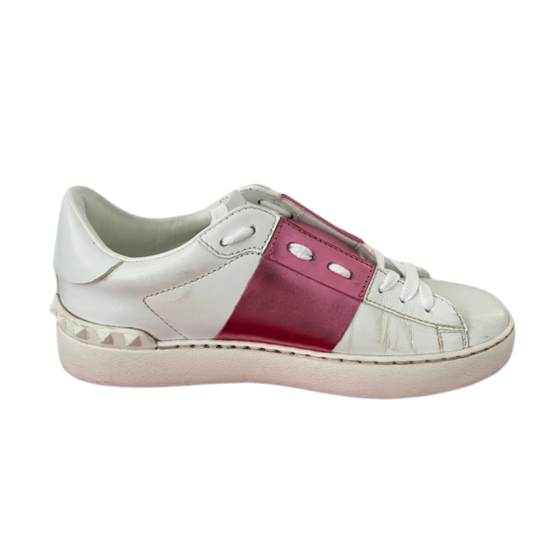 Valentino Garavani Open Sneakers (White Pink) (Womens)