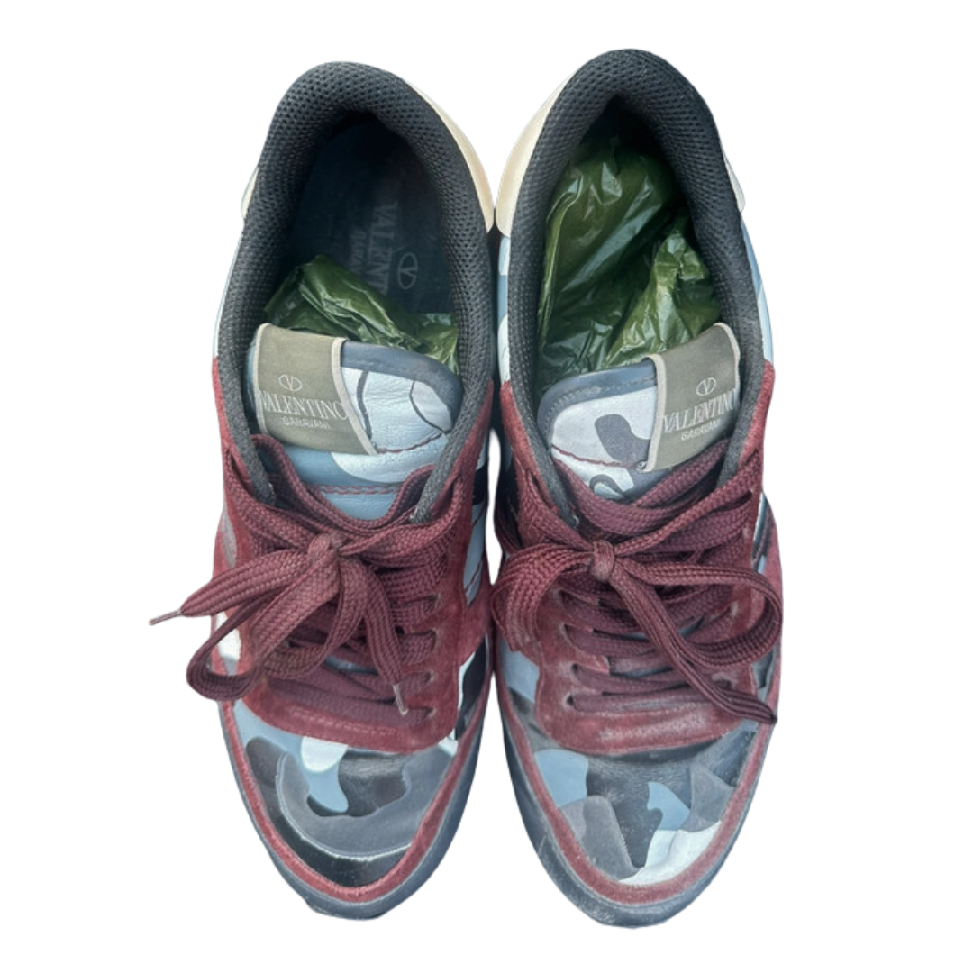Valentino Garavani Rockrunner Sneakers (Black Red)