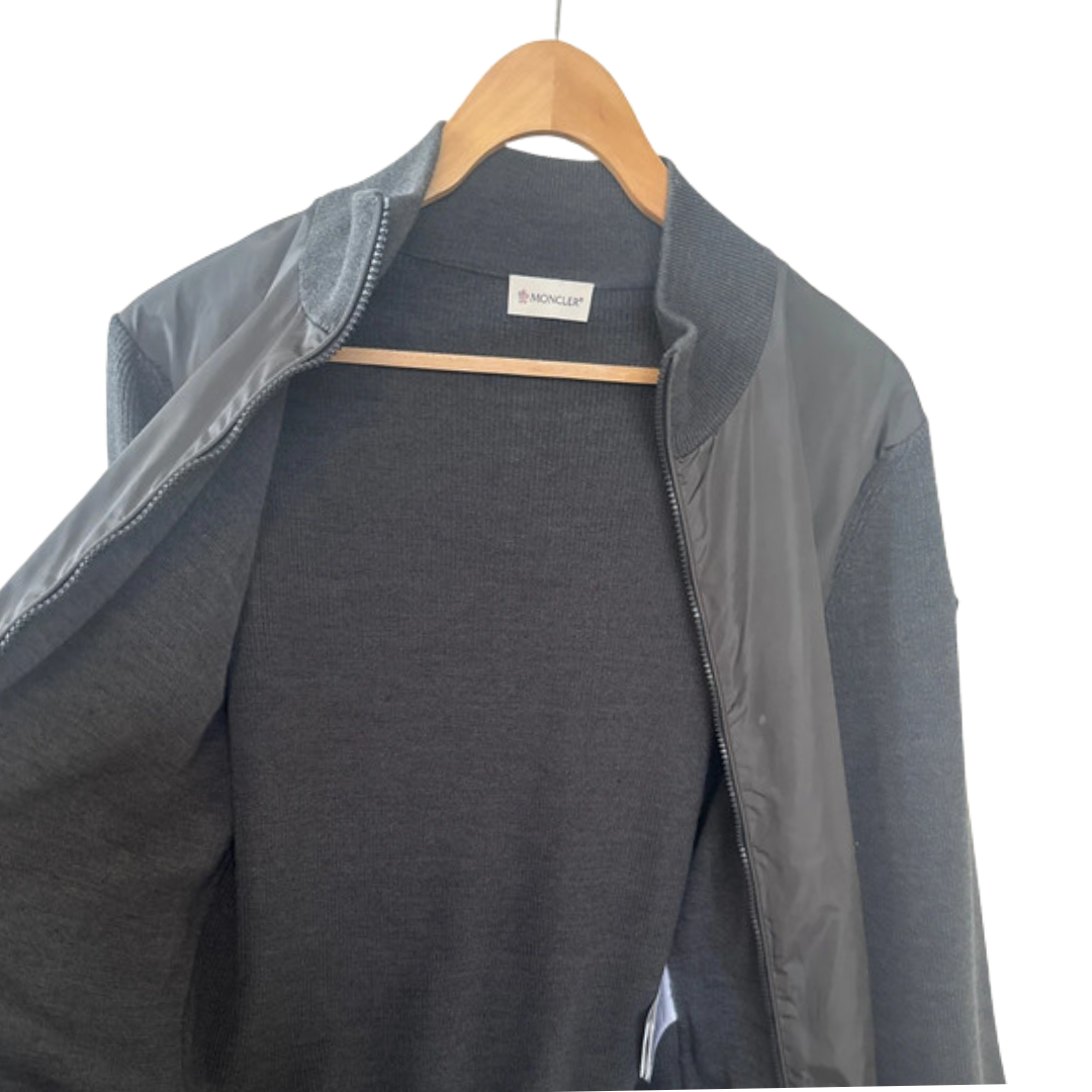 Moncler Maglia Cardigan Jacket (Dark Grey)