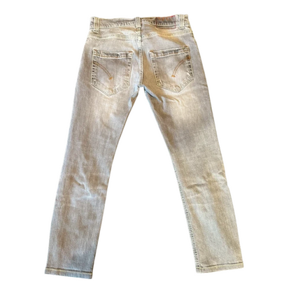 Dondup Lucky Distressed Slim Fit Jeans (Grey)