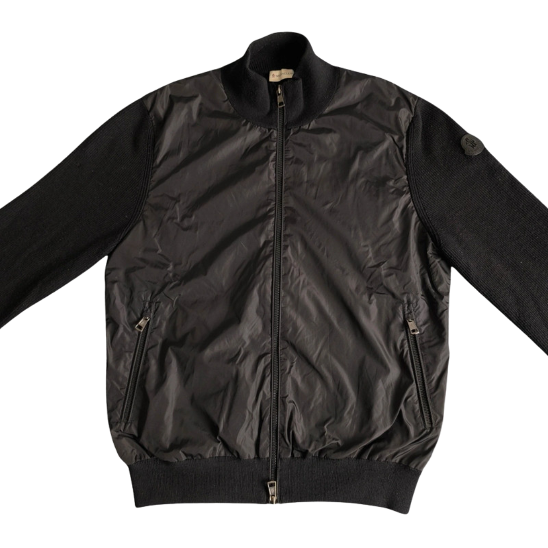 Moncler Maglia Tricot Cardigan Jacket (Black)