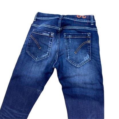 Dondup George Distressed Skinny Fit Jeans (Navy)