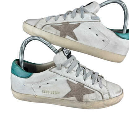 Golden Goose Superstar Sneakers (White Mint) (Women's)