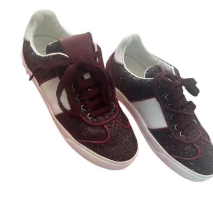Valentino Garavani Flycrew Sneakers (Burgundy) (Womens) (New)